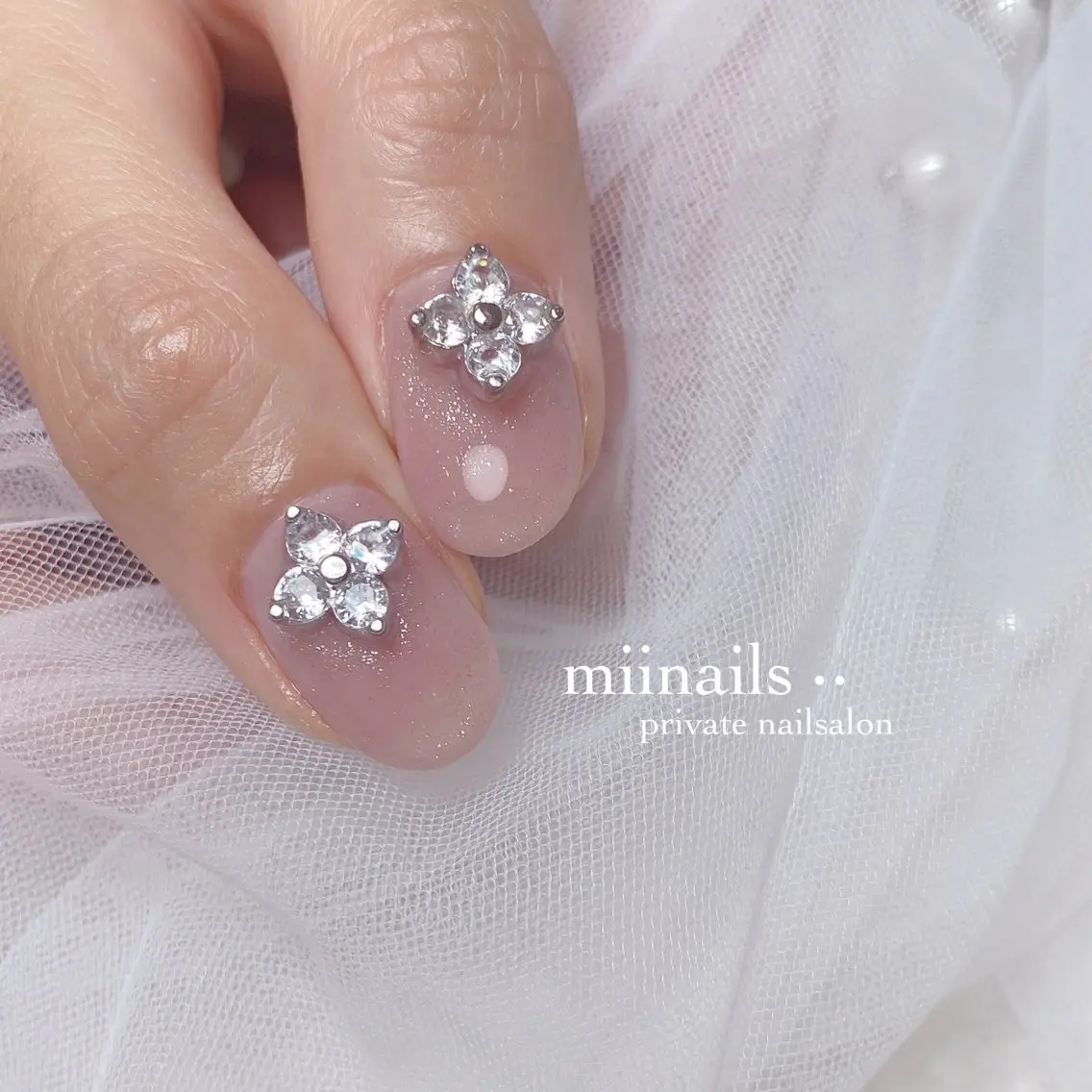 ネイル フレンチネイル 韓国ネイル ワンホンネイル ハンドネイル nailsalon miinailsのネイルデザイン