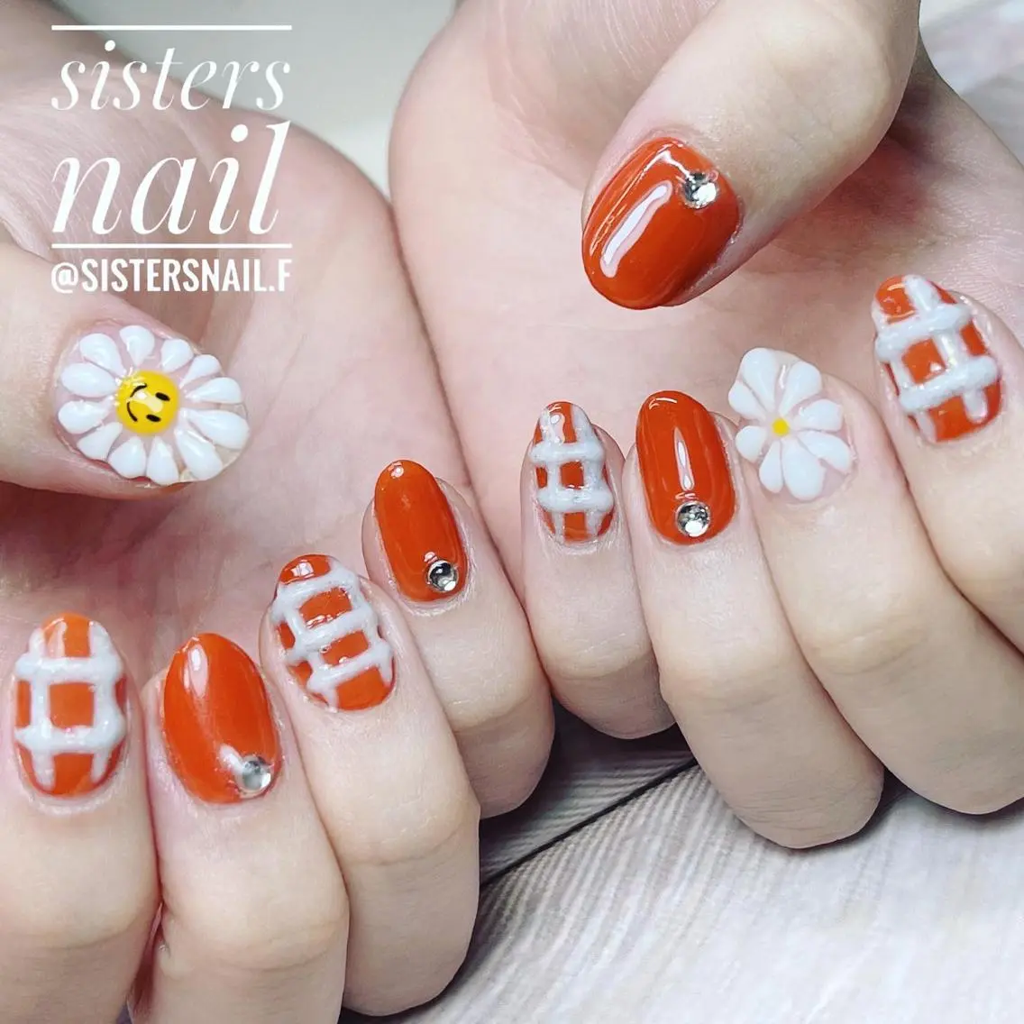 ネイル アートネイル フラワーネイル 韓国ネイル sisters nail.fのネイルデザイン