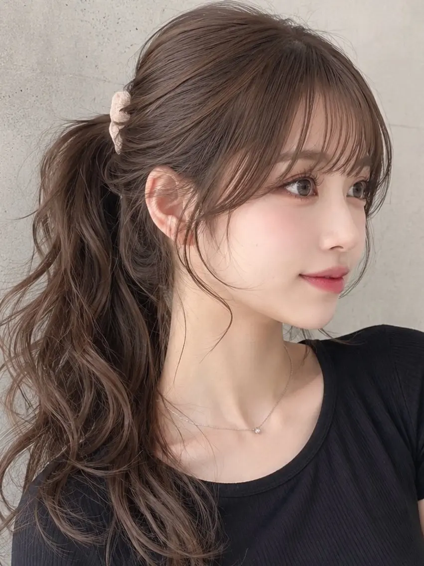 セミロング カット 小幡永吉 ✨ショート✨韓国✨のヘアスタイル