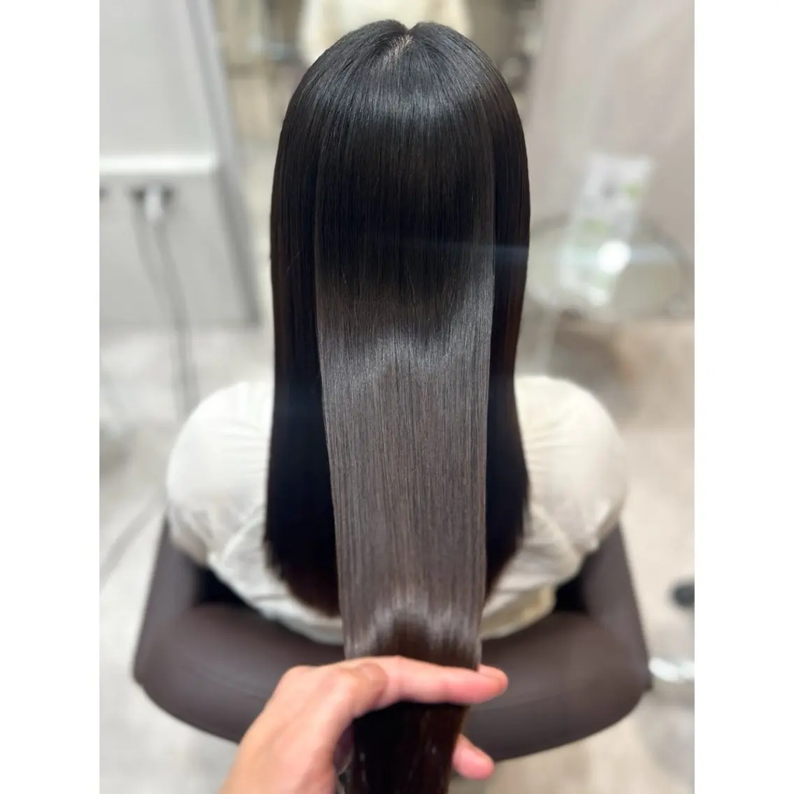 セミロング 縮毛矯正 植木 大基のヘアスタイル