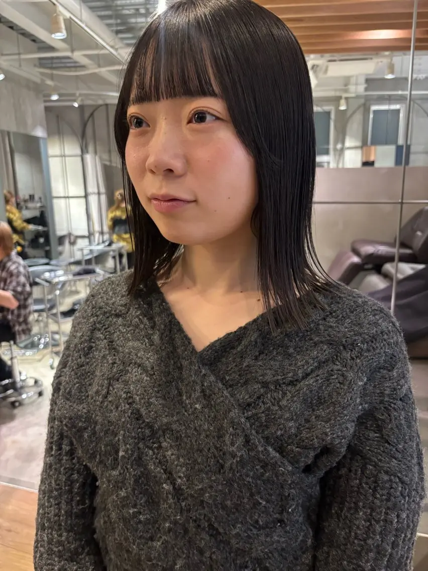 ミディアム カット 西田 美侑 /カットモデルのヘアスタイル