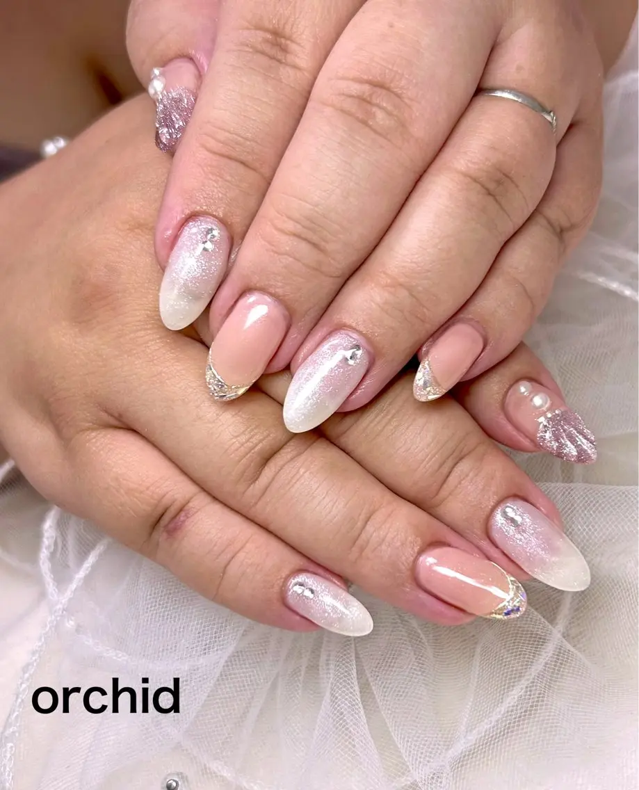 ネイル ハンドネイル orchid ♡オーキッドのネイルデザイン