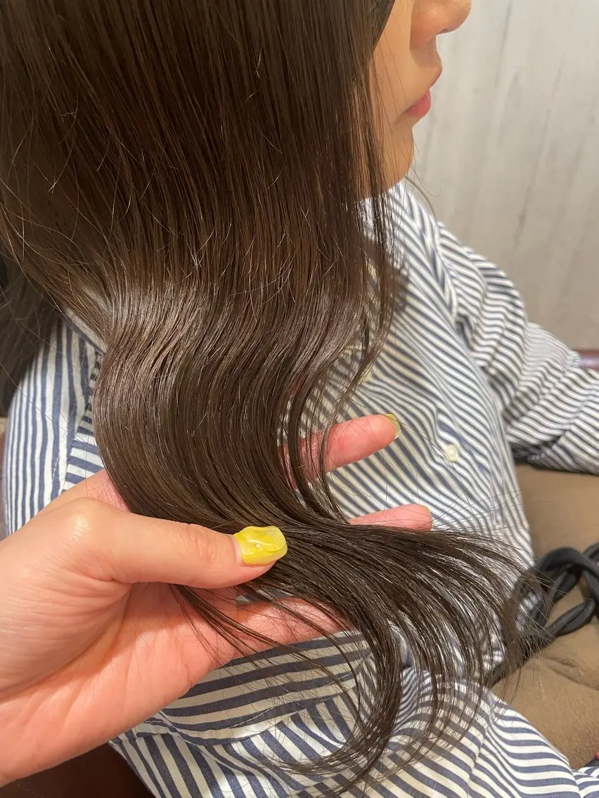 セミロング カラー ブラウンカラー 透明感カラー トリートメント ちば さやのヘアスタイル