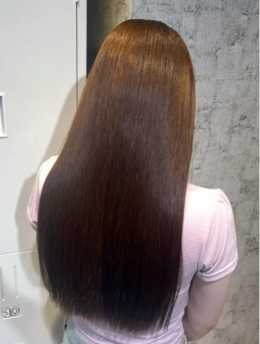 ミディアム カラー 縮毛矯正 ✨髪質改善カラー✨ ななみのヘアスタイル