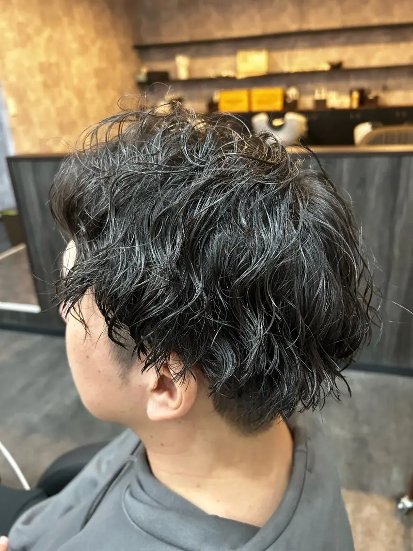 ショート パーマ メンズ カット パーマ Seaツイスト/ ユウガのヘアスタイル