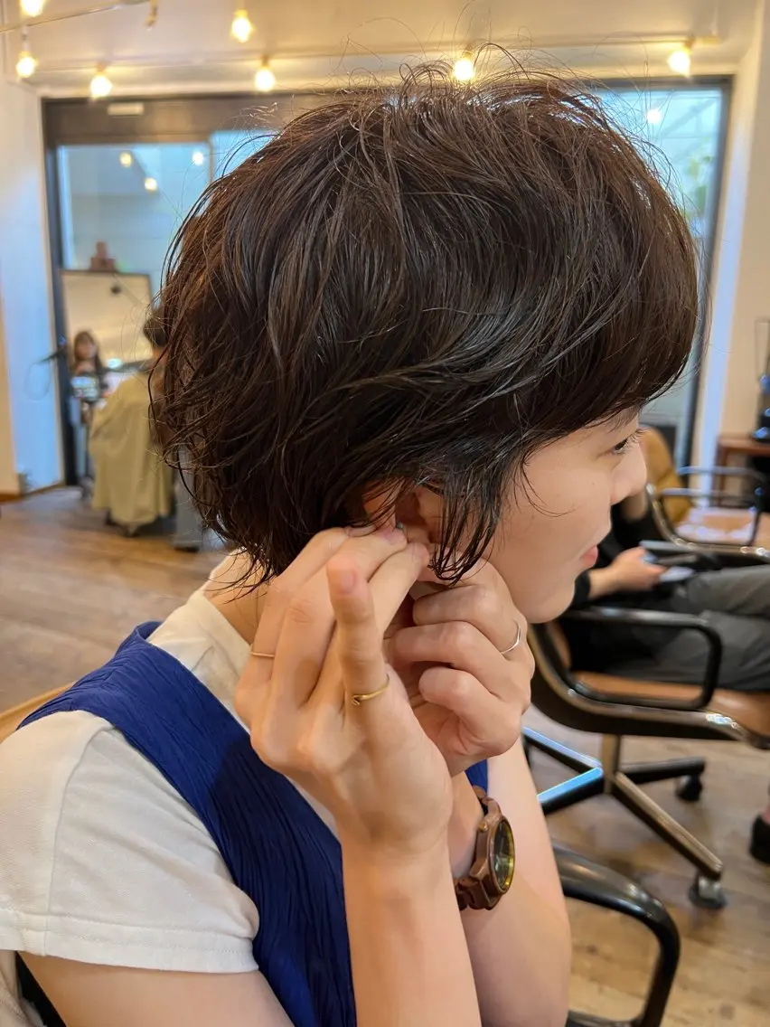 ショート パーマ ショートカットパー マ🫧kotoneのヘアスタイル