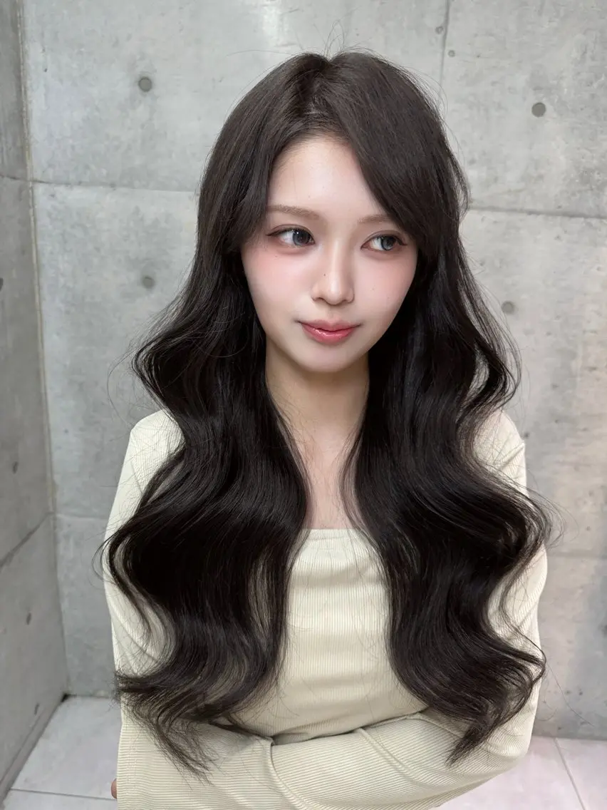 ロング カット 縮毛矯正 トリートメント 《髪質改善✖️オリー ブ🧸》小嶋拓也のヘアスタイル