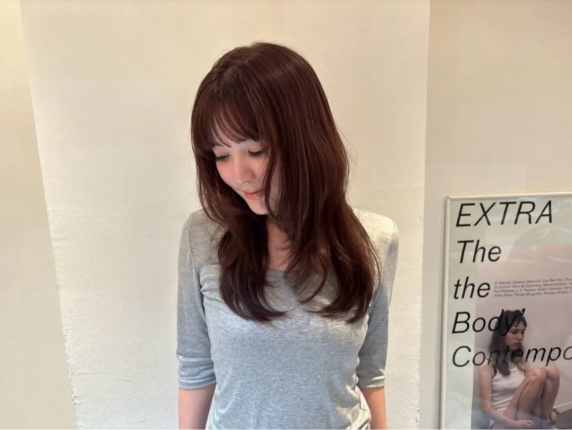 ミディアム rizu🐩 透明感カラーのヘアスタイル