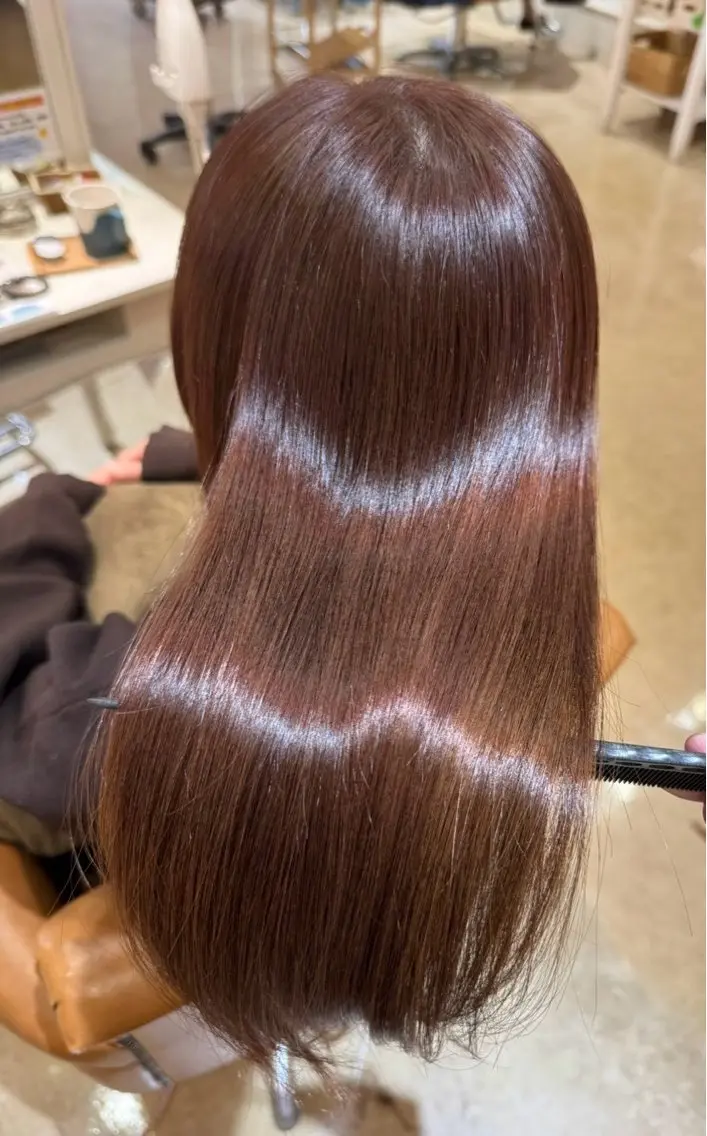 ロング カラー ブラウンカラー ローズカラー ローズブラウン ヘアカラー 🩶透明感･艶カラー 🩶ひいな🩶のヘアスタイル