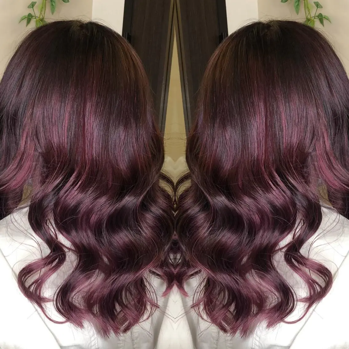 ミディアム カラー バイオレットカラー 韓国🇰🇷 ✂︎hair 内田愛のヘアスタイル