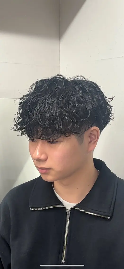 ショート パーマ メンズ カット パーマ ヘアセット お悩み解消✨/ メンズパーマ✨/直樹のヘアスタイル