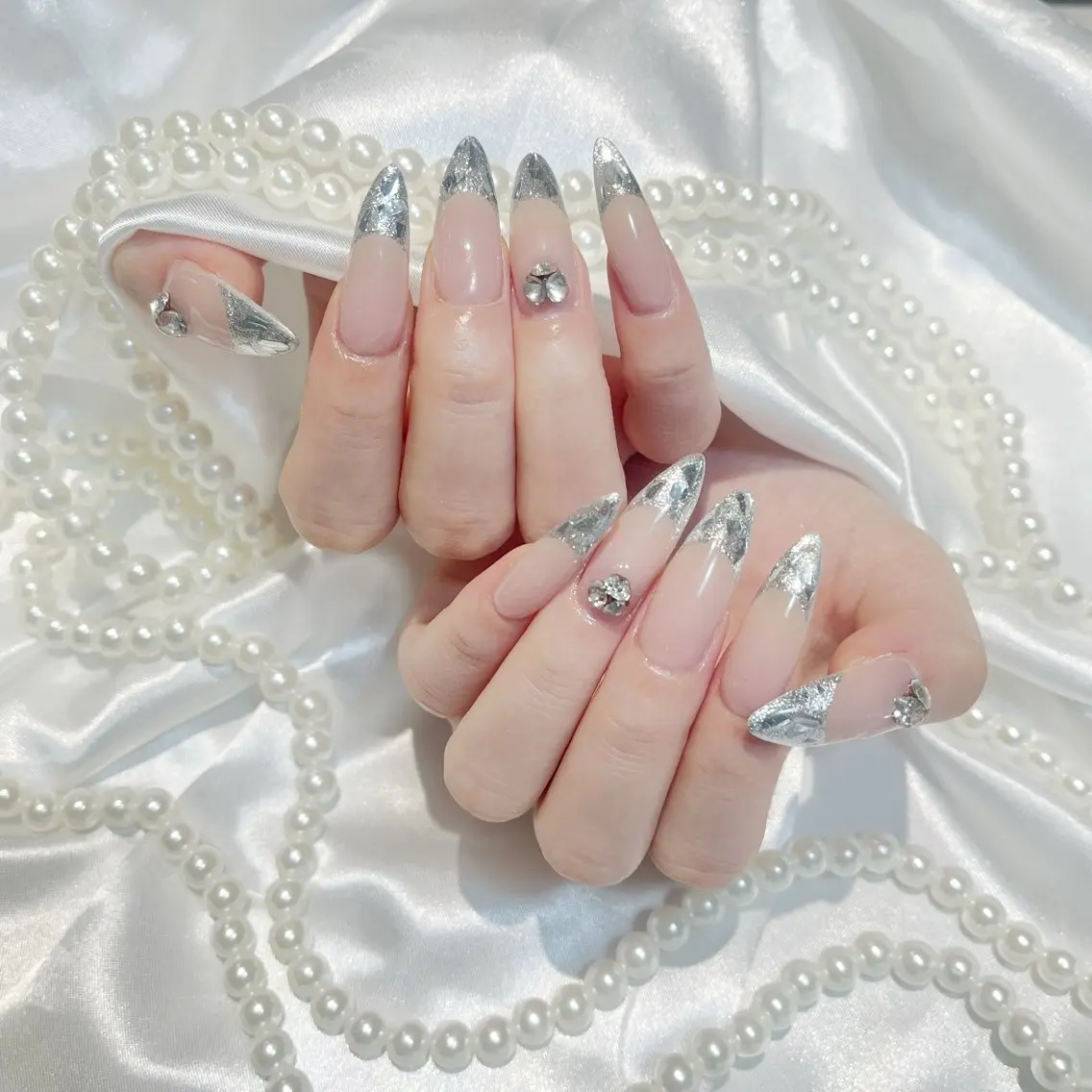 🉐期間限定🉐オフなし⭐️チップ長さだし持ち込みデザイン120分＋パーツつけ放題の写真