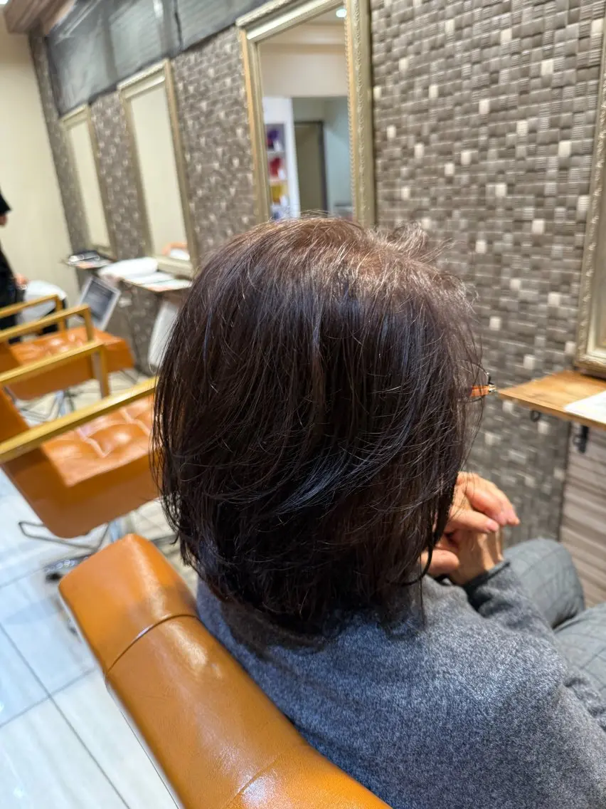 ミディアム カラー カット ヘアカラー トリートメント 🫧艶髪職人/相模 大野/新井公輔🫧のヘアスタイル