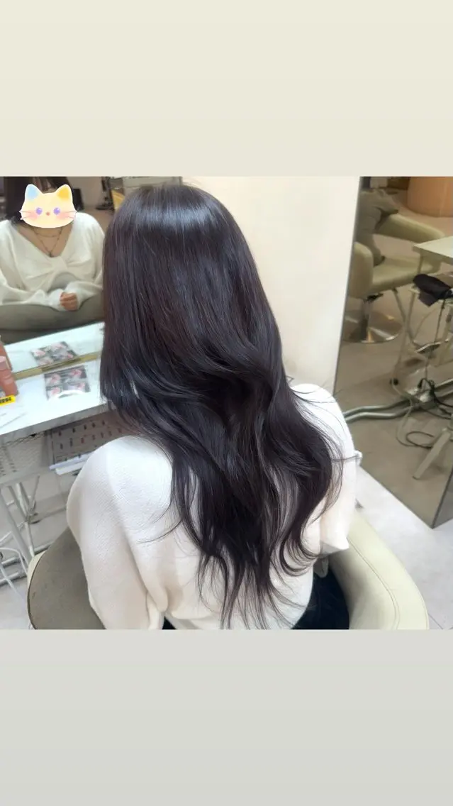 ロング カラー カット ヘアカラー トリートメント 韓国ヘア 🇰🇷 natsukiのヘアスタイル