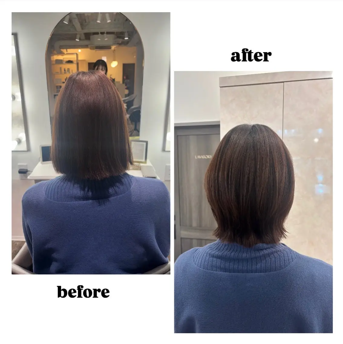ショート 切りっぱなしボブ ボブ くびれヘア レイヤーカット Nakano Noaのヘアスタイル