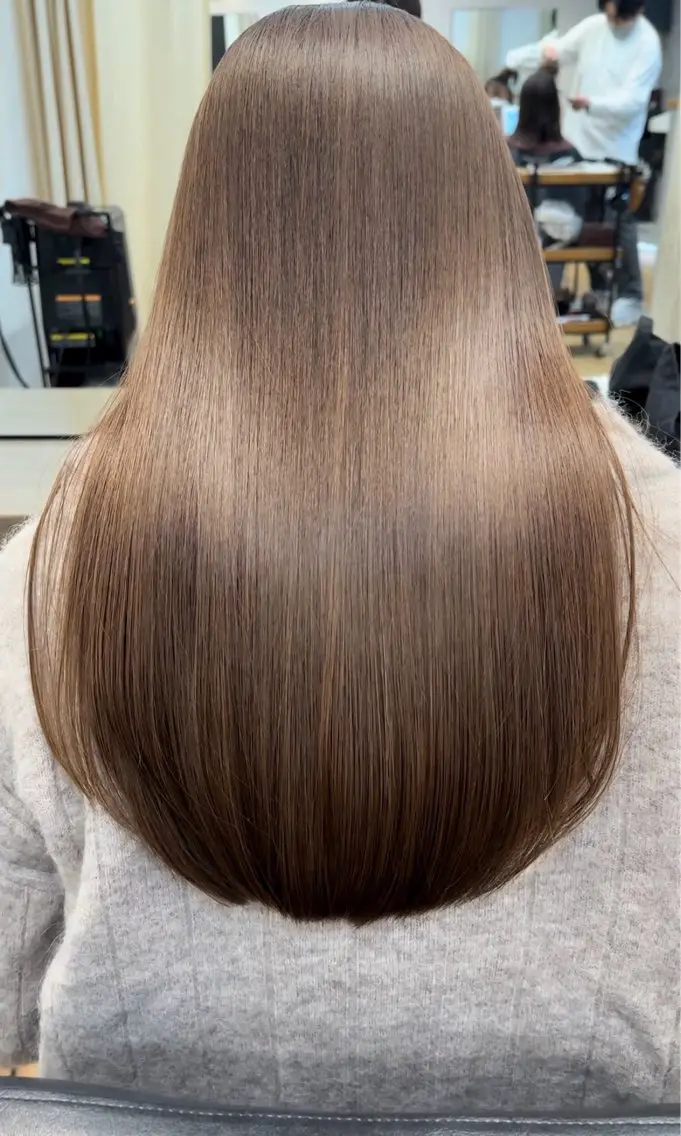 ロング 髪質改善 カット 縮毛矯正 トリートメント SNS撮影用 髪質改善モデル募集のヘアスタイル