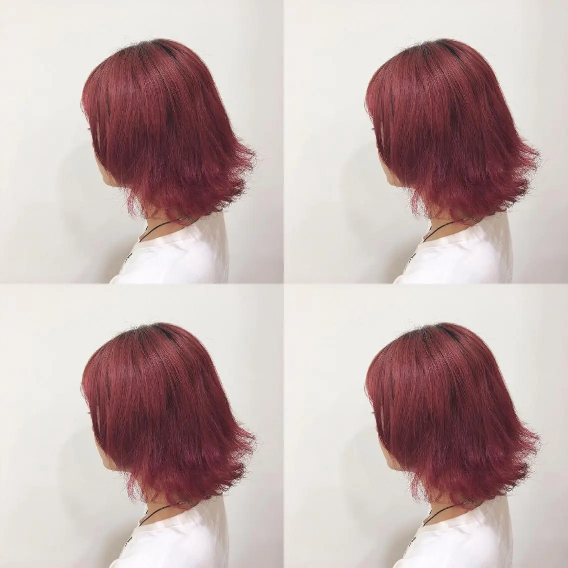 セミロング カラー レッドカラー 🌻Insta指名 NO.1🌻Shoのヘアスタイル