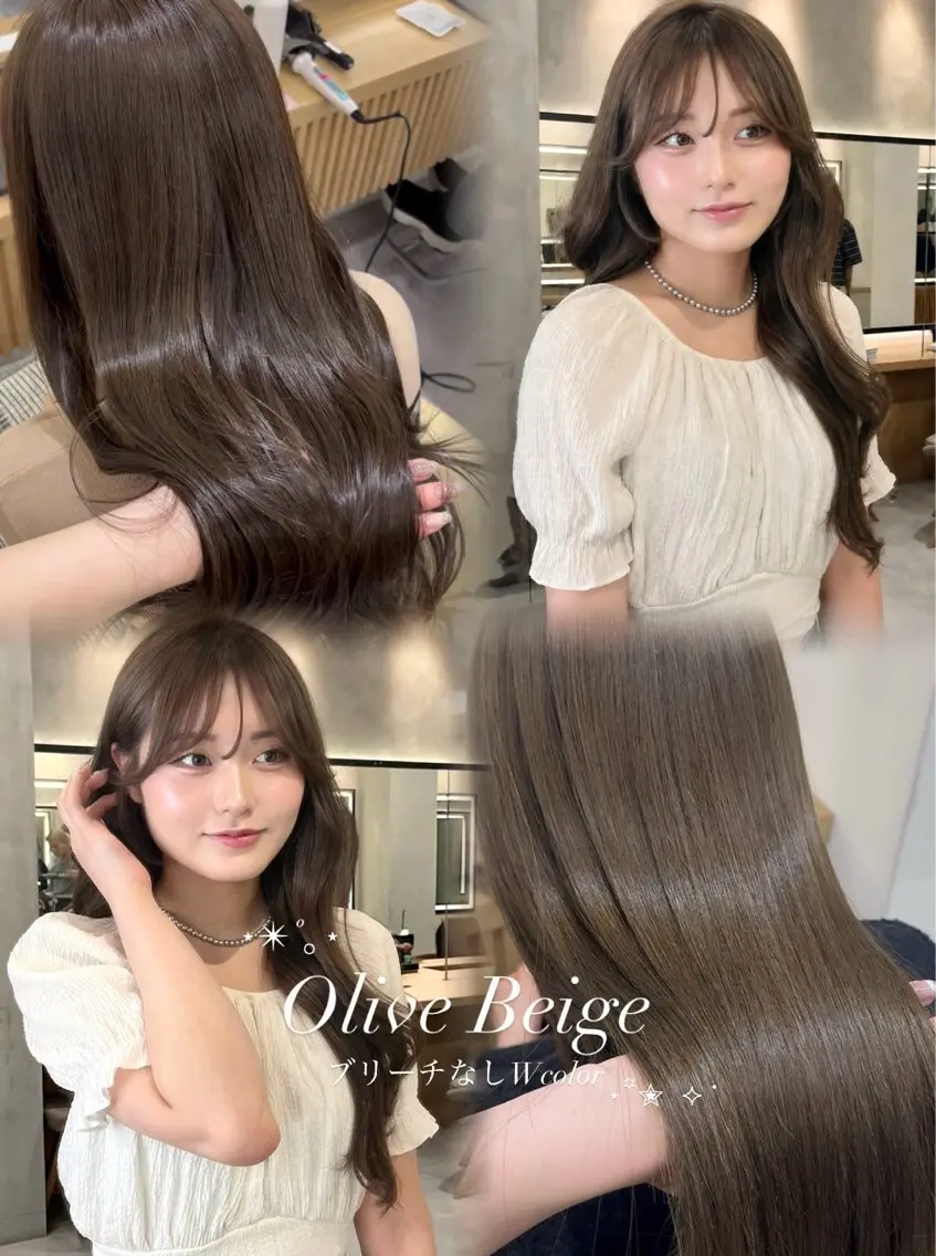 ロング カット ヘアカラー 【レイヤー/ブリーチ なしW】nonokaのヘアスタイル