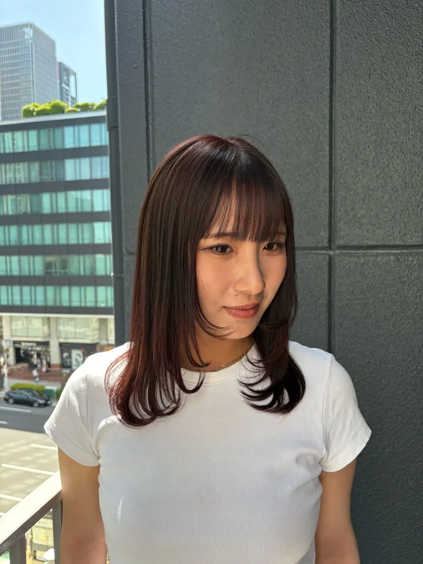 カラー パツボブ/暖色 西梅田/かえで🎀のヘアスタイル