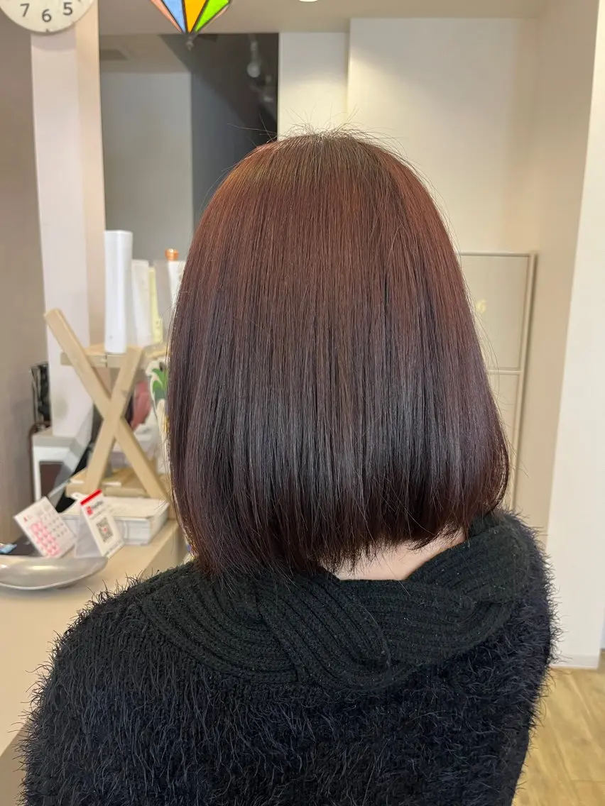 カラー ブリーチ ラベンダーカラー ブリーチなしカラー ピンクカラー ピンクラベンダー 高村 りなのヘアスタイル