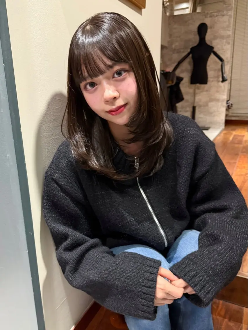 ミディアム カラー カット ヘアカラー トリートメント mai / linoah˚✧のヘアスタイル