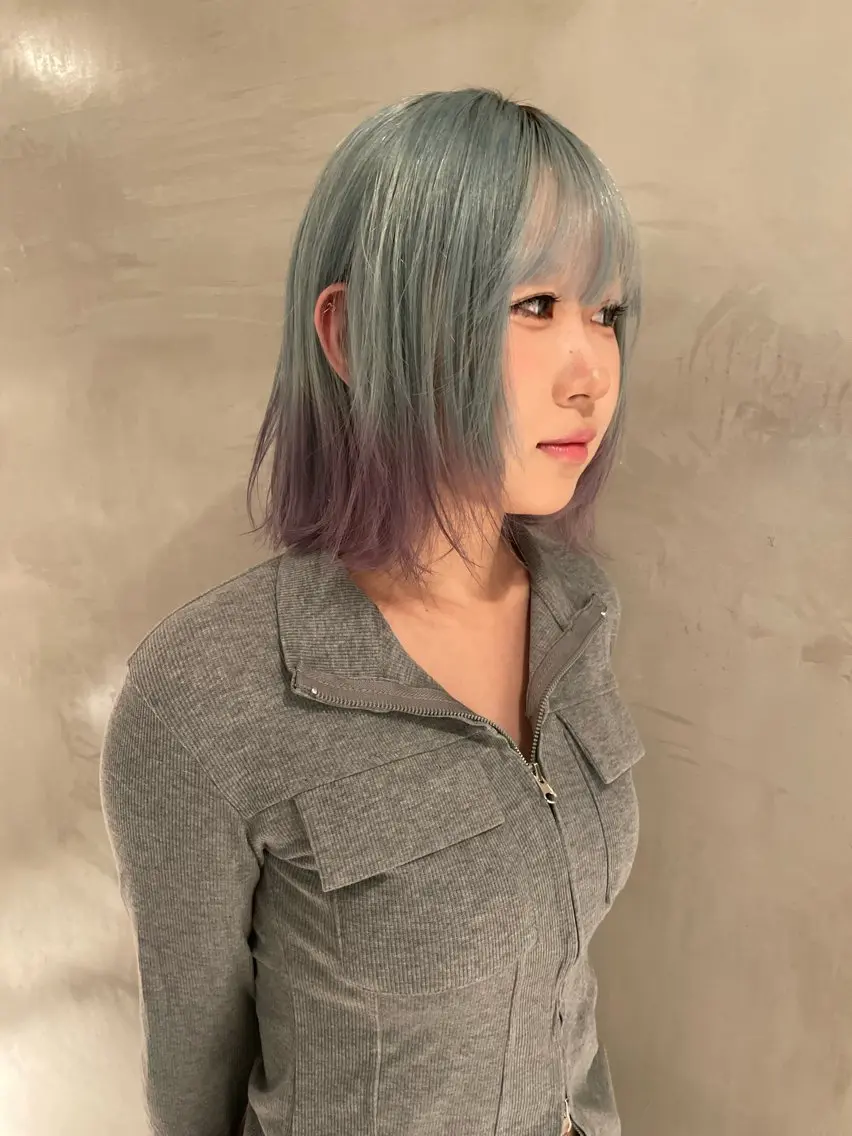 ミディアム ブリーチ✧︎デザイン ゆうのヘアスタイル