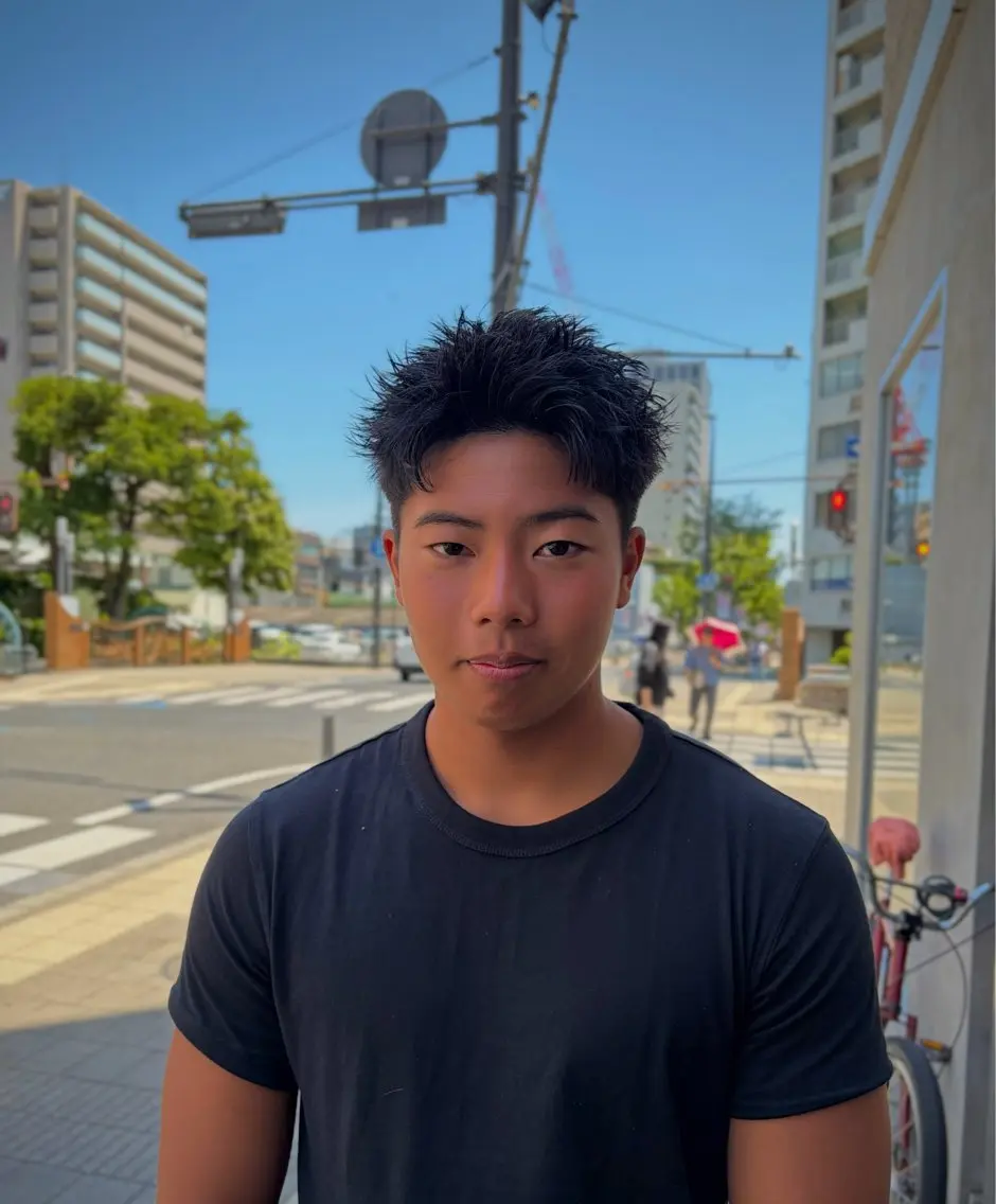 ショート メンズ スパイキーショート メンズベリーショート ベリーショート ショートヘア カット UMM daichi メンズパーマのヘアスタイル