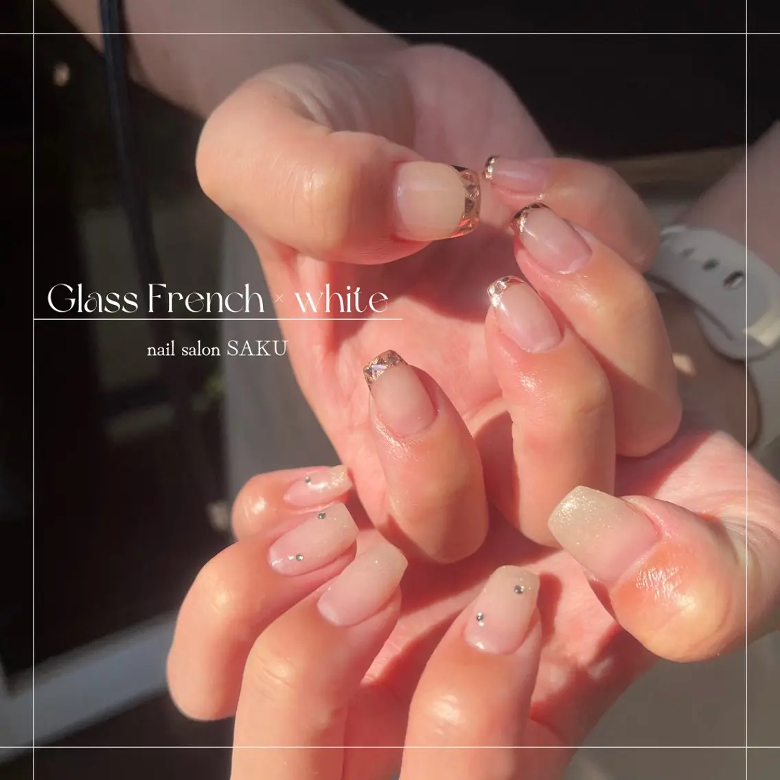 ネイル ニュアンスネイル シンプルネイル SAKU nail 作島茜のネイルデザイン