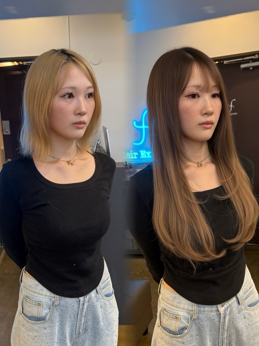 ロング ヘアカラー エクステ Extend f YUYAエクステ🦋のヘアスタイル