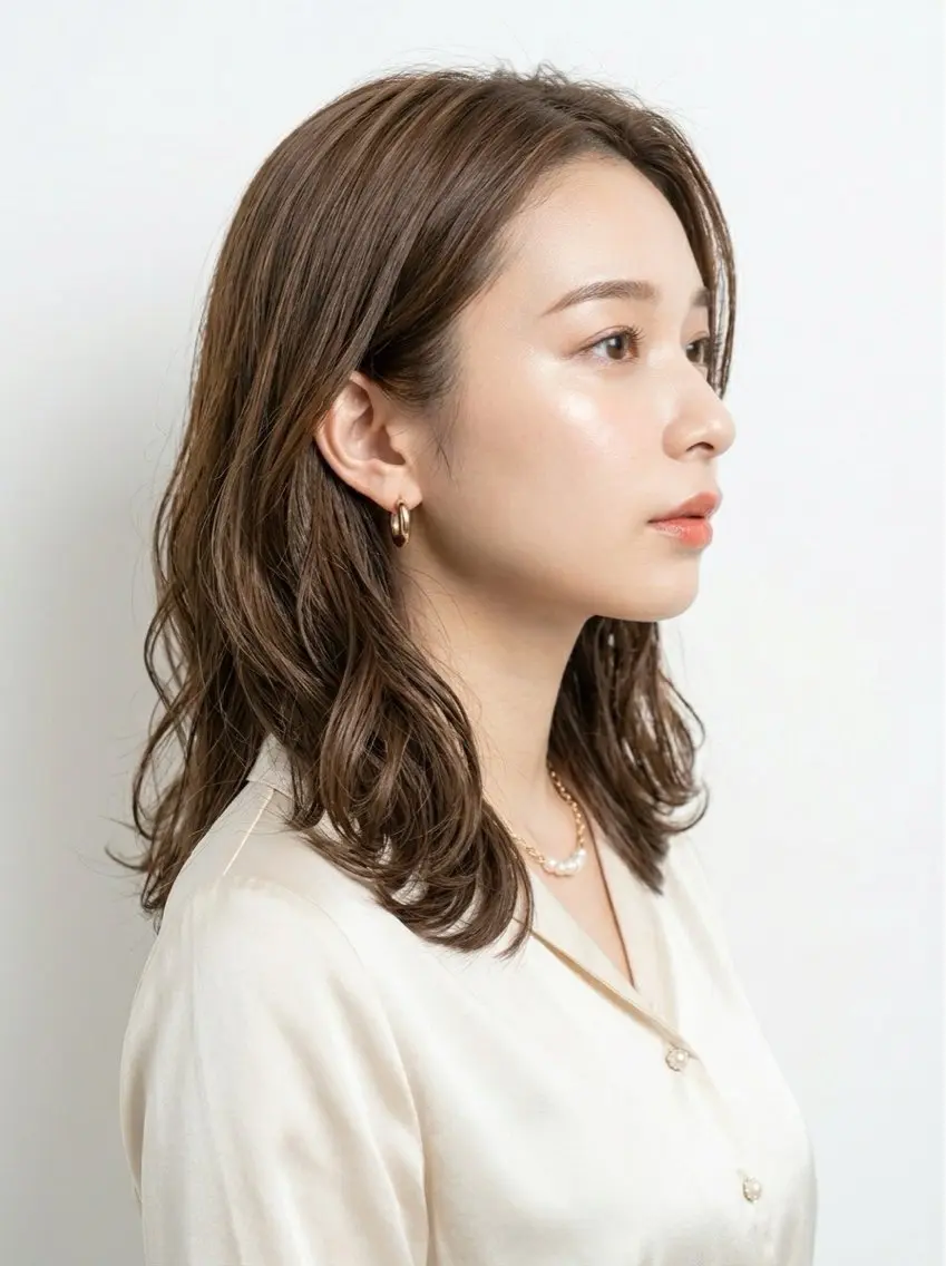 ミディアム カット ヘアカラー トリートメント リュウヤ🌙透明感 /艶髪🌙のヘアスタイル