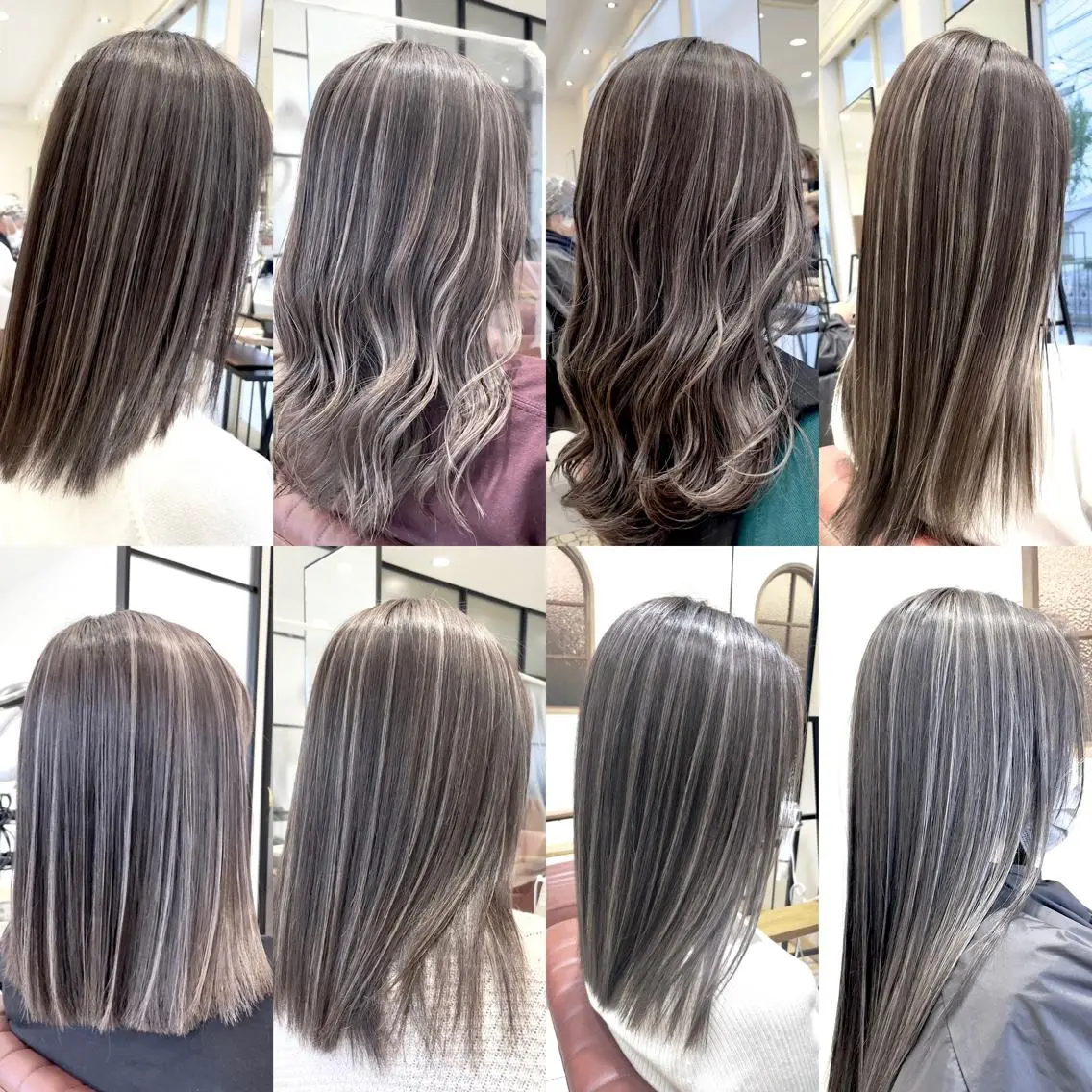 ☆脱白髪染めハイライト【⭐️オシャレに白髪をぼかしたい、染めたい方必見!!馴染ませ〜くっきりまで】の写真