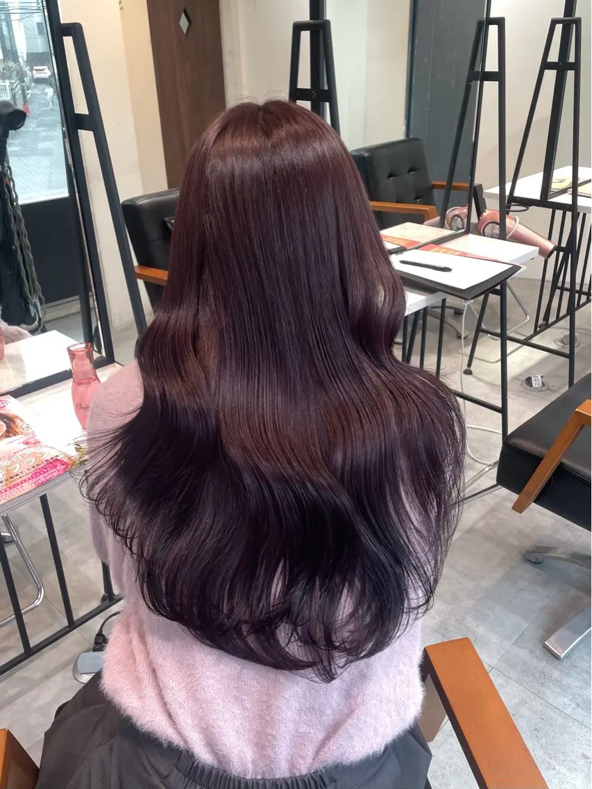 ロング カラー カット ヘアカラー 🪼AI/オリーブ ベージュ🪼のヘアスタイル