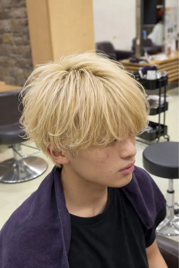 カラー メンズ ヘアセット メンズパーマ特化 ふうきのヘアスタイル
