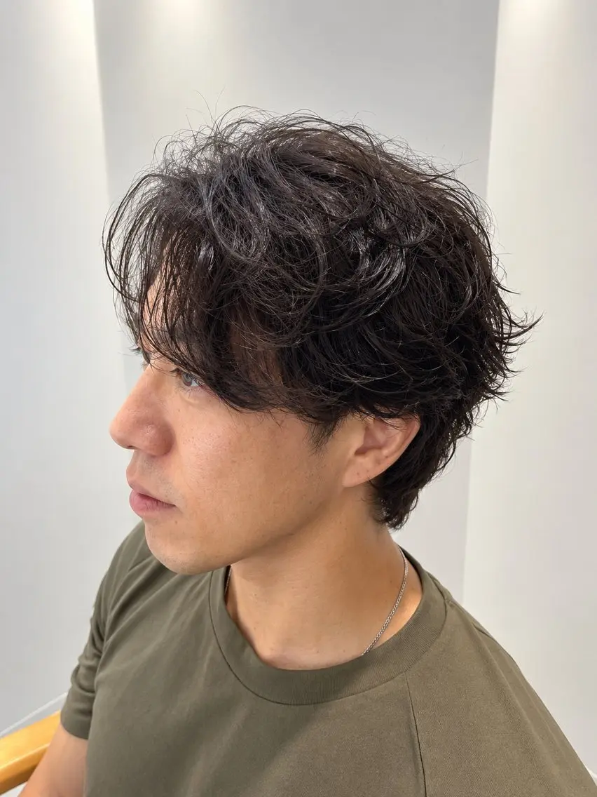 ショート パーマ メンズ フェザーパーマ メンズパーマ 東京🗼メンズカット 歴14年🌸大塚🌸のヘアスタイル