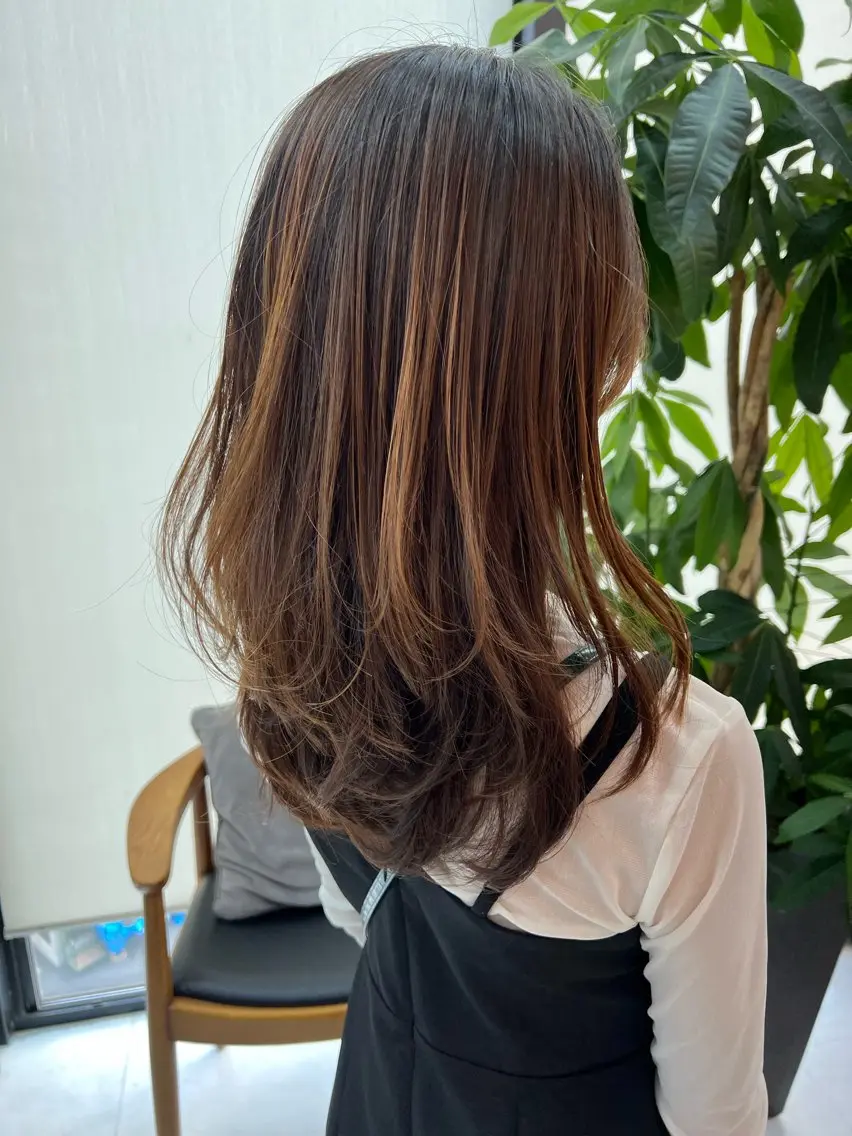 ロング カット ヘアカラー トリートメント 🌿大内雅斗 🌿韓国ヘアのヘアスタイル