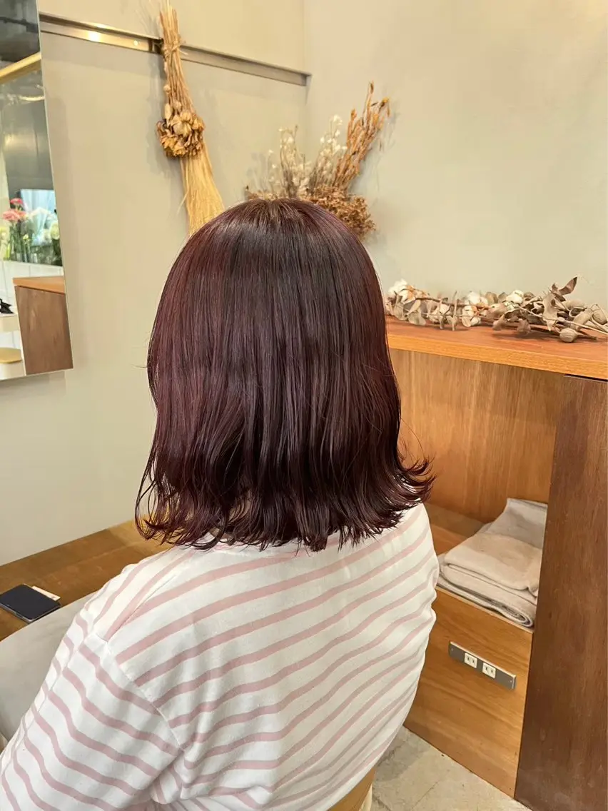 カラー Asumi/透明感 暖色カラーのヘアスタイル