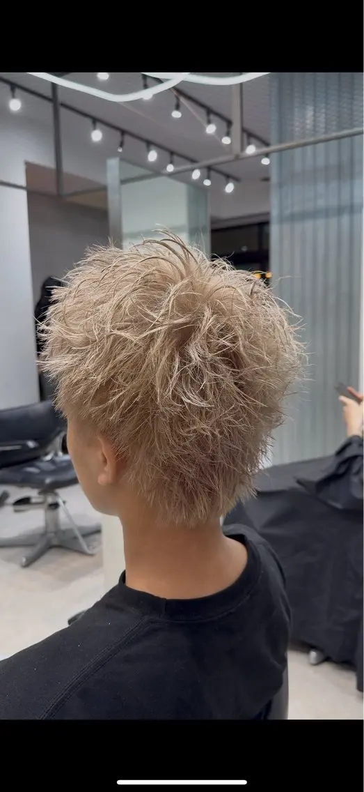 カラー メンズ ベージュカラー ホワイトベージュ 当日予約⭕️ 太田のヘアスタイル
