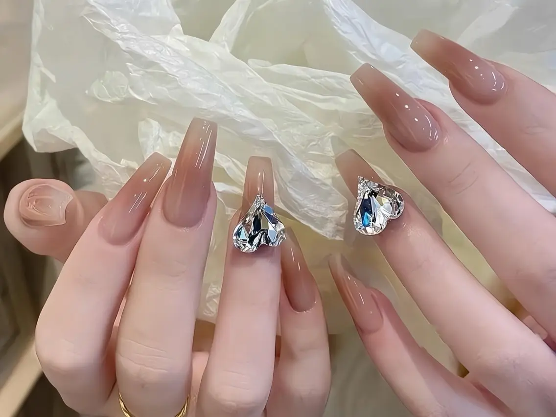 ネイル アートネイル ガーリー 韓国ネイル 持ち込み ニュアンスネイル Rin Nail 新大久保店のネイルデザイン