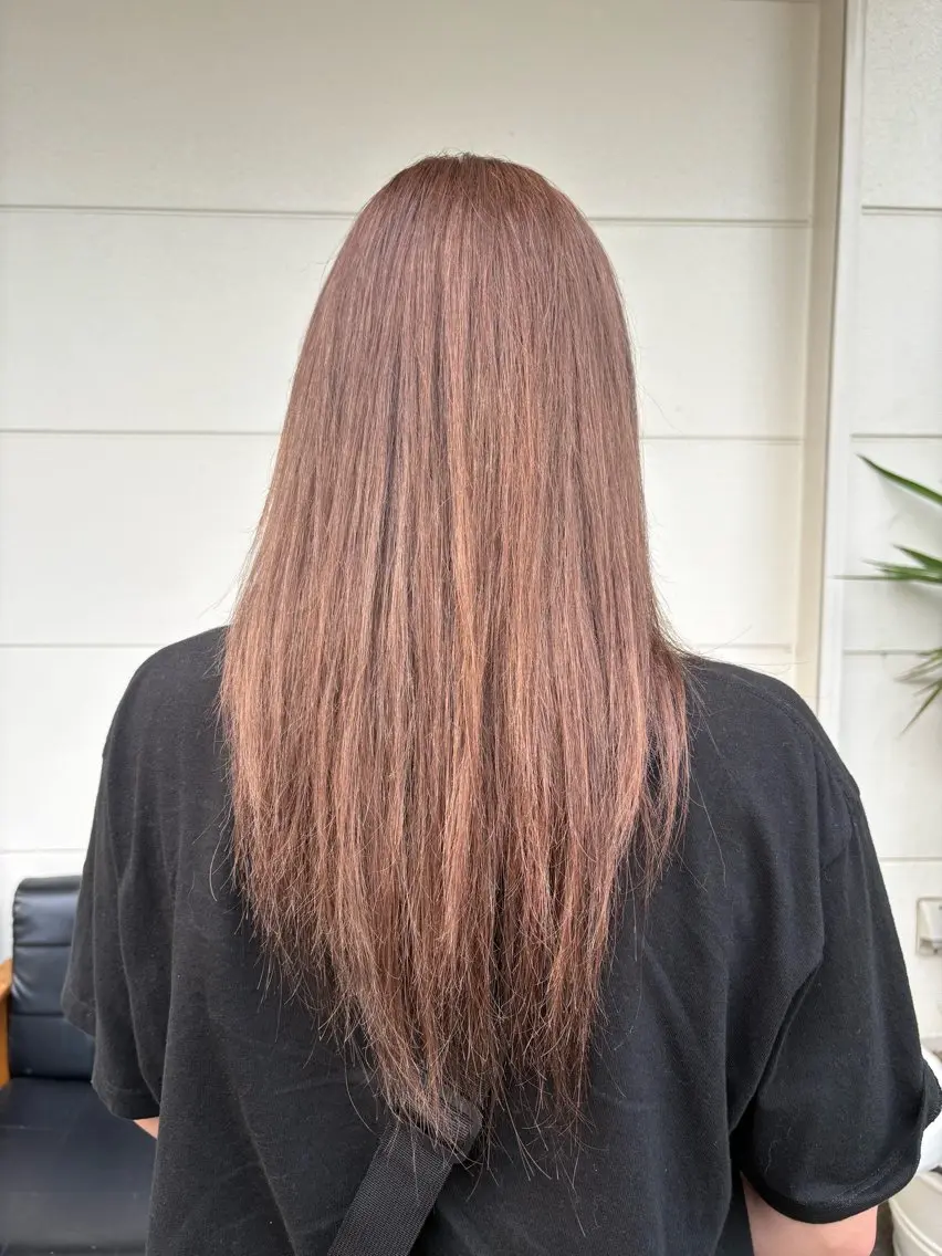 ロング ヘアカラー トリートメント 田中 希のヘアスタイル