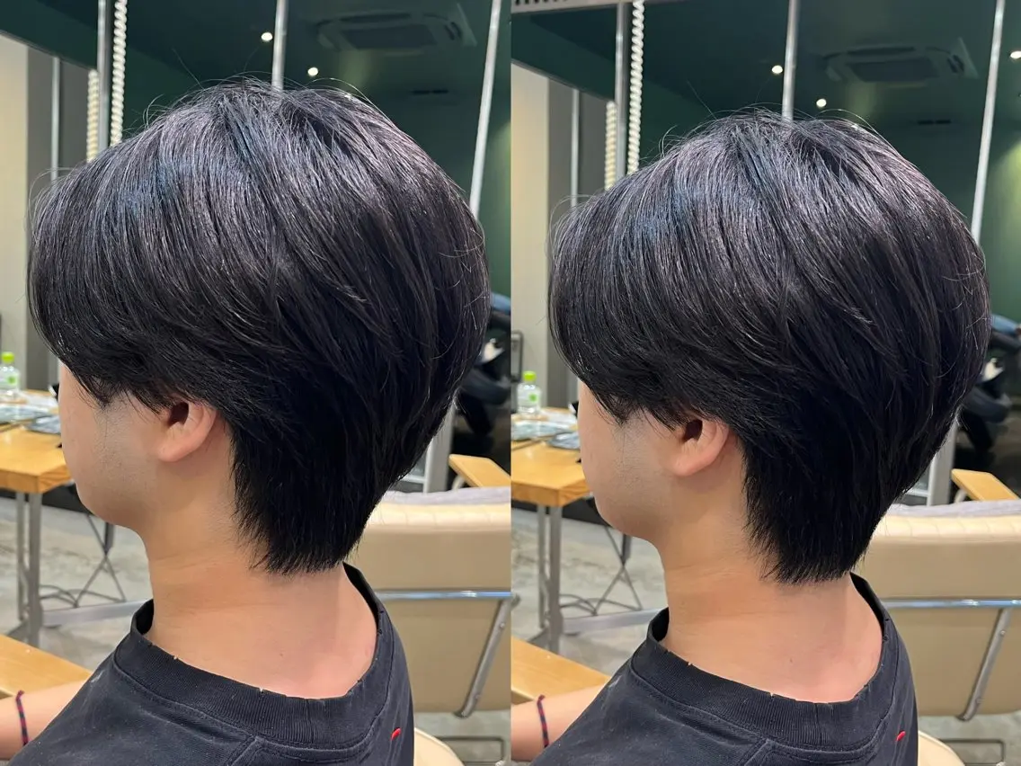 ショート メンズ カット センターパート職人 柏/メンズ/ ハルキのヘアスタイル