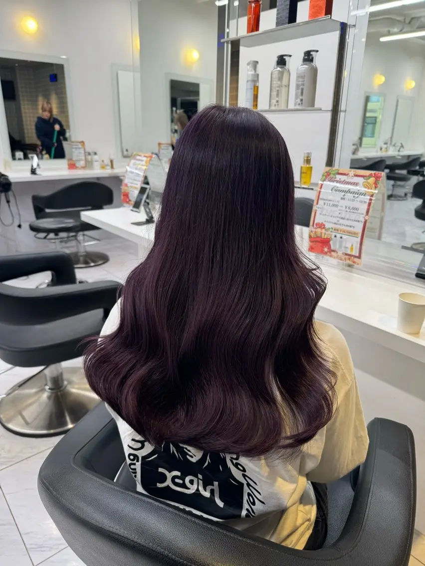 ロング カラー パーマ ヘアアレンジ メンズ キッズ 韓国系🇰🇷🩶 艶暗髪/MEIのヘアスタイル