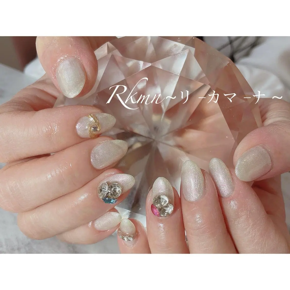 ネイル アートネイル ラメ(グリッター) 春ネイル ハンドネイル フットネイル ハンドケア Rkmn ~リ-カマ-ナ~のネイルデザイン
