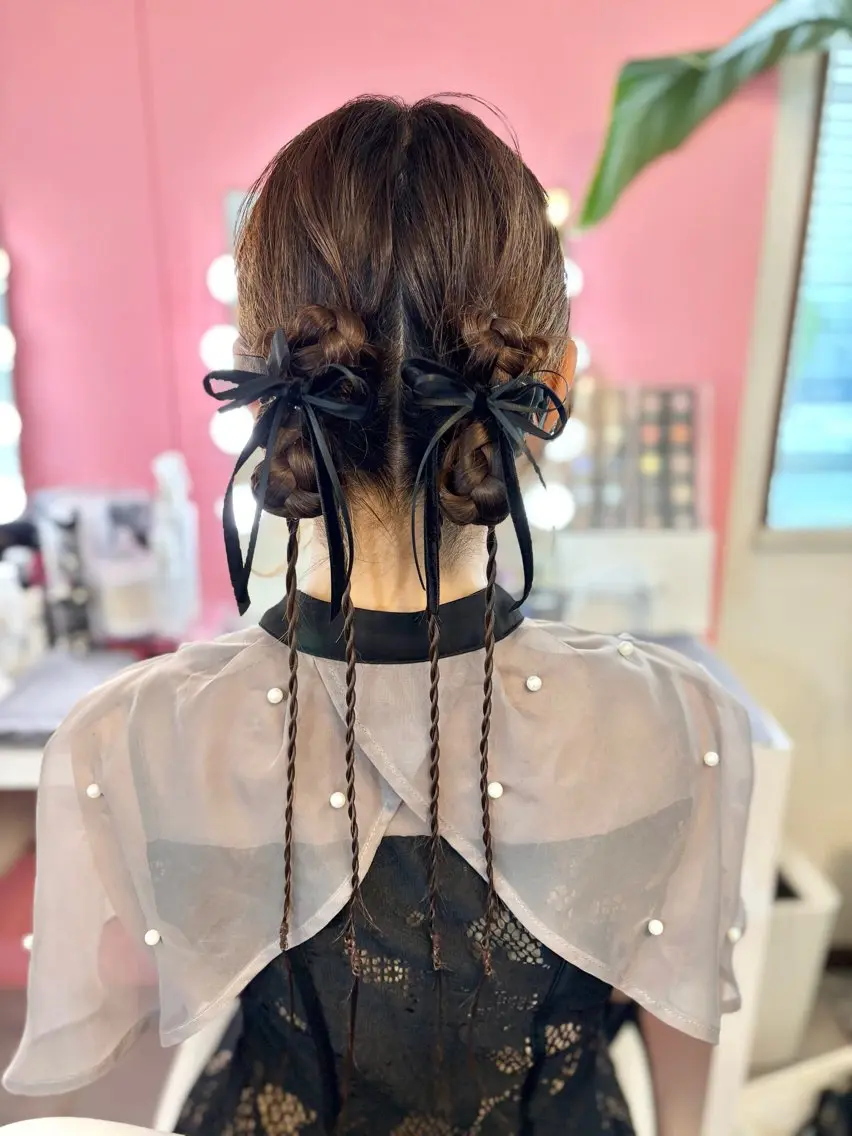 ロング お団子ヘア ヘアセット 北本 美幸のヘアスタイル