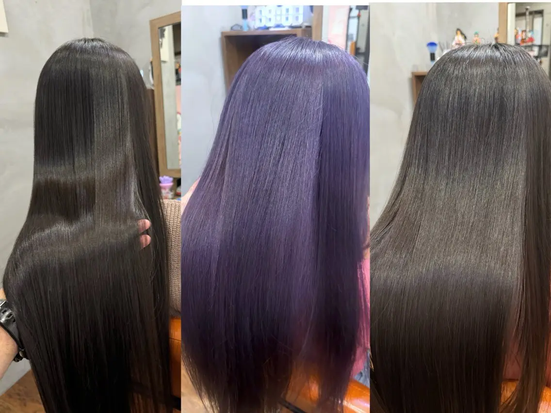 ロング カラー 縮毛矯正&髪質改善 ⭐️OGUのヘアスタイル