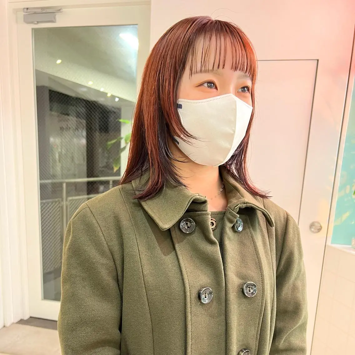ミディアム カラー 朝が楽になるパーマ /ミリヤのヘアスタイル