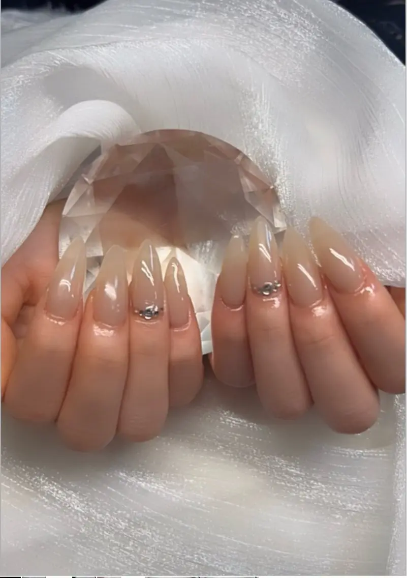 ネイル アートネイル オーロラネイル チークネイル 長さ出し フットネイル ハンドネイル Chan nailsのネイルデザイン