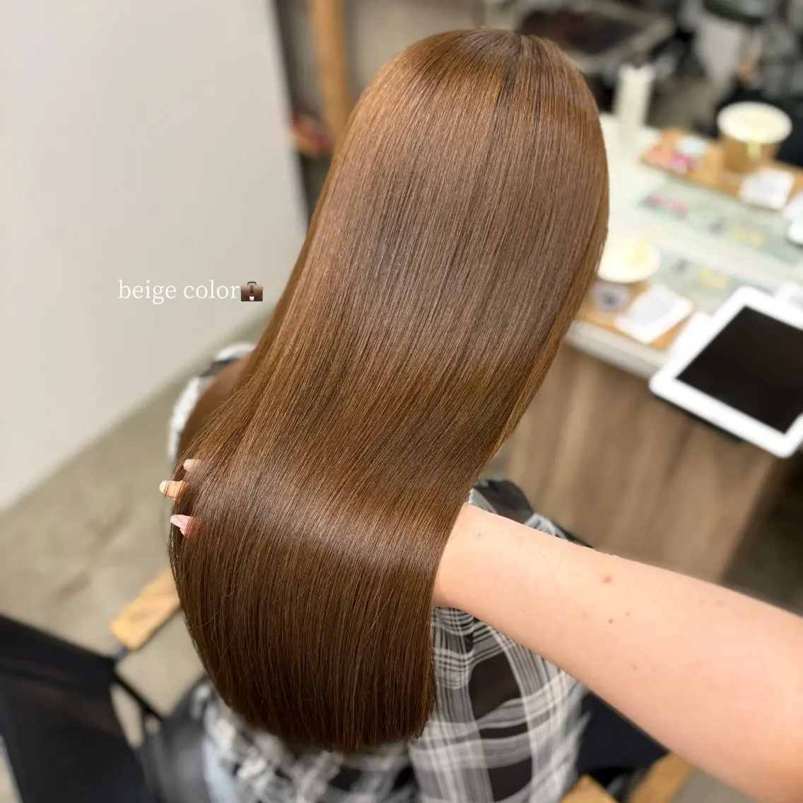 ロング カラー トリートメント カット ヘアカラー 艶カラー/ レイヤー /髪質改善|YUIのヘアスタイル