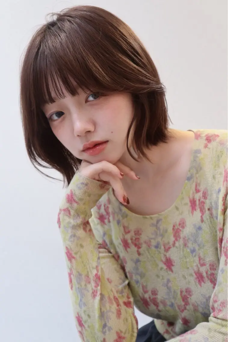 ショート カット ヘアカラー 韓国レイヤー／透明感 カラー🍀*そら໒꒱のヘアスタイル
