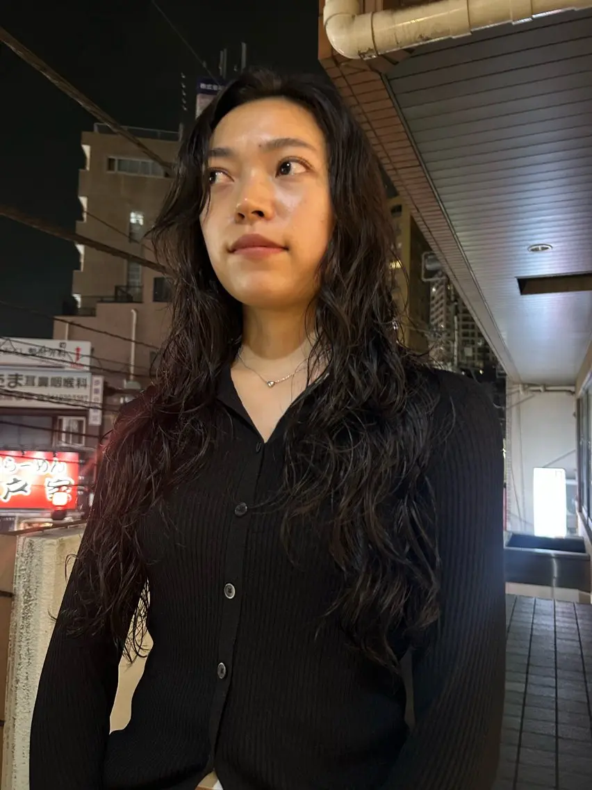 ロング パーマ カット パーマ momona english okのヘアスタイル