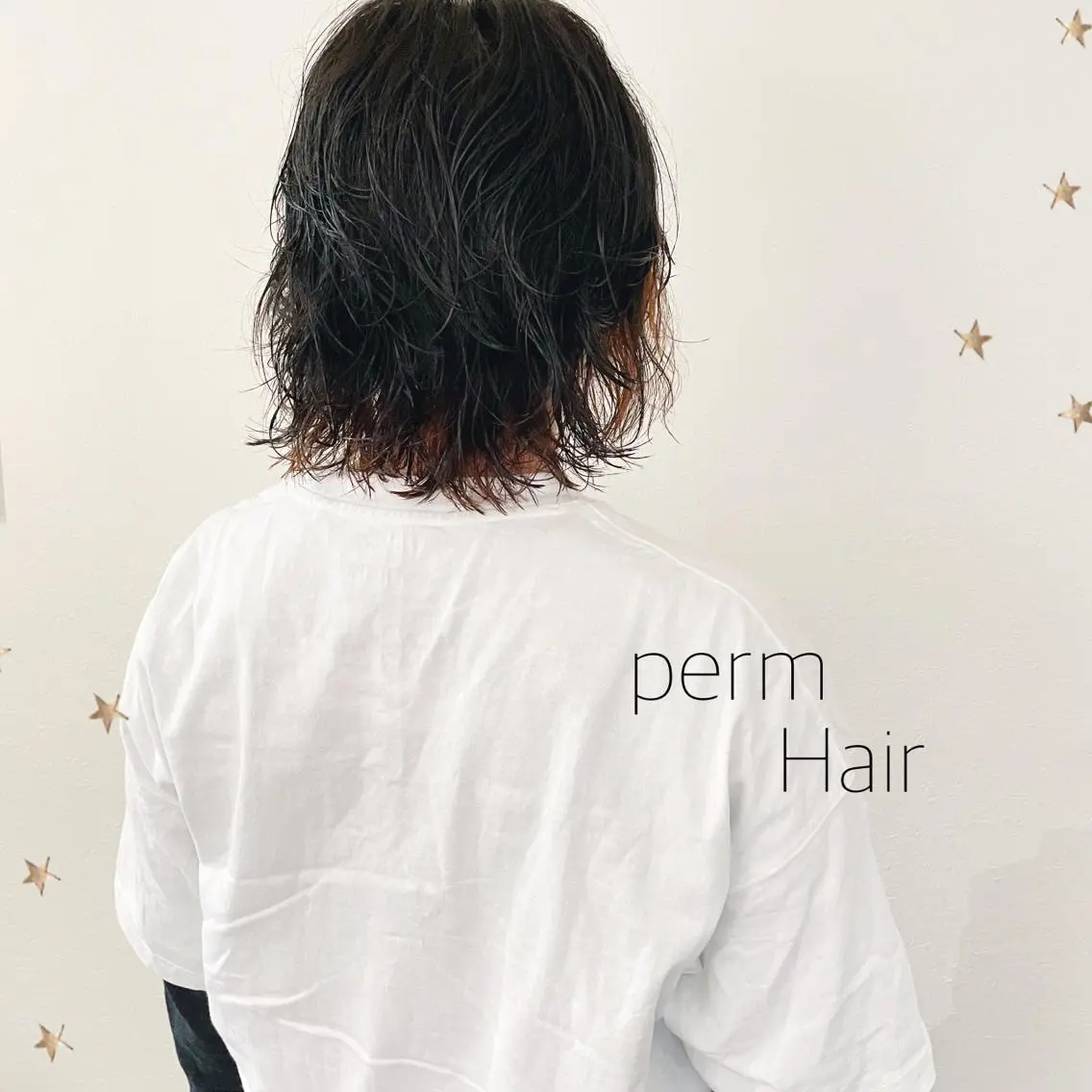 ミディアム パーマ カット パーマ 市川 千夏のヘアスタイル